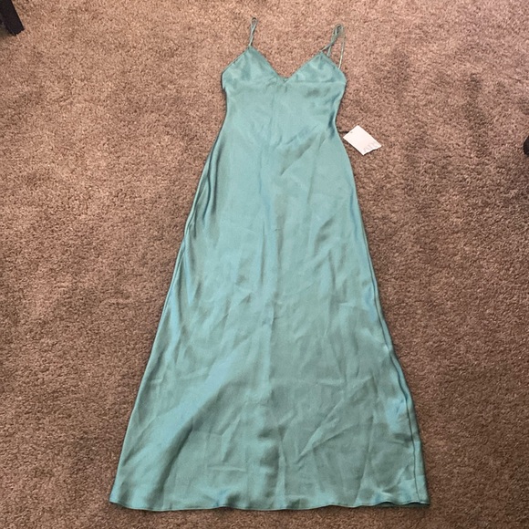 Zara | NWT Silky-Like Midi Dress - Picture 1 of 11